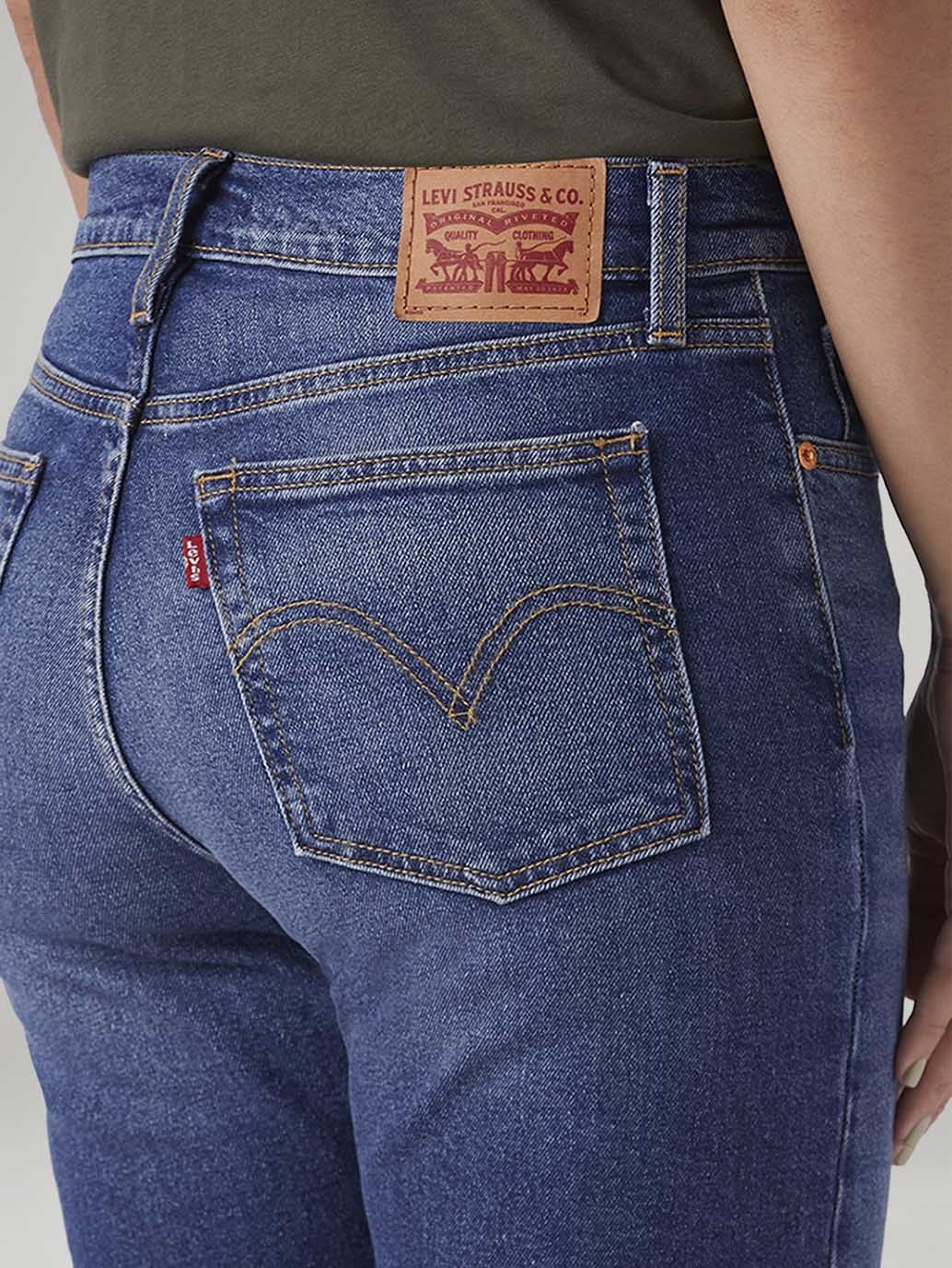 Women's Blue Wedgie Slim Fit Mid Rise Jeans