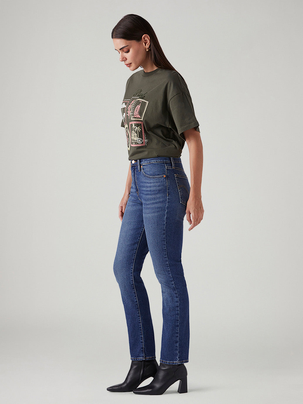 Women's Blue Wedgie Slim Fit Mid Rise Jeans