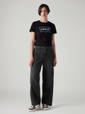 Women's Charcoal Grey XL Straight Loose Fit Mid Rise Jeans