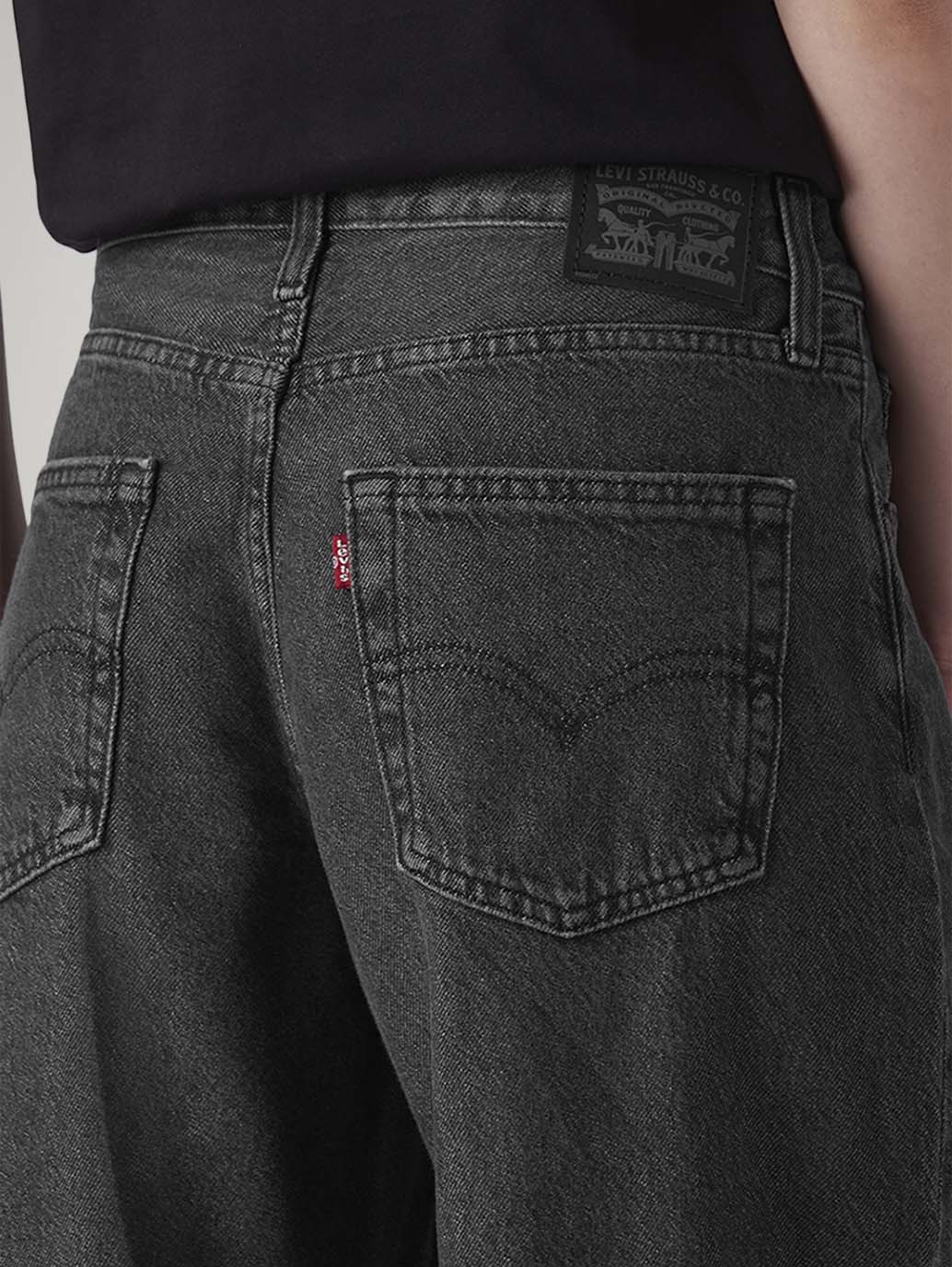 Women's Charcoal Grey XL Straight Loose Fit Mid Rise Jeans