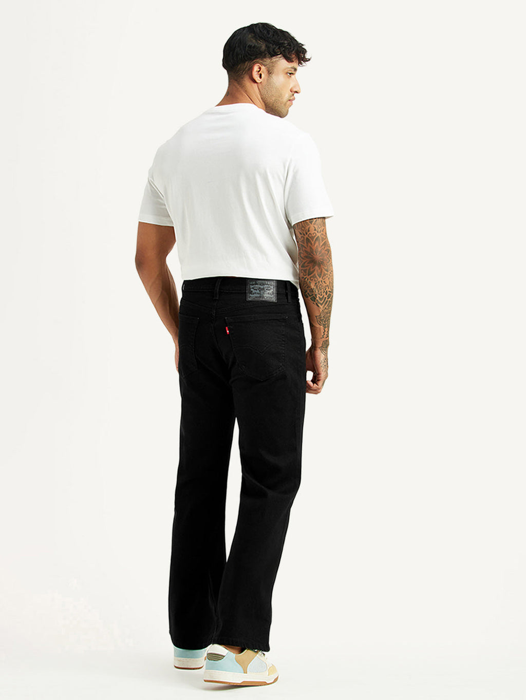 Men's 567 Black Bootcut Fit Mid Rise Kooltex Jeans