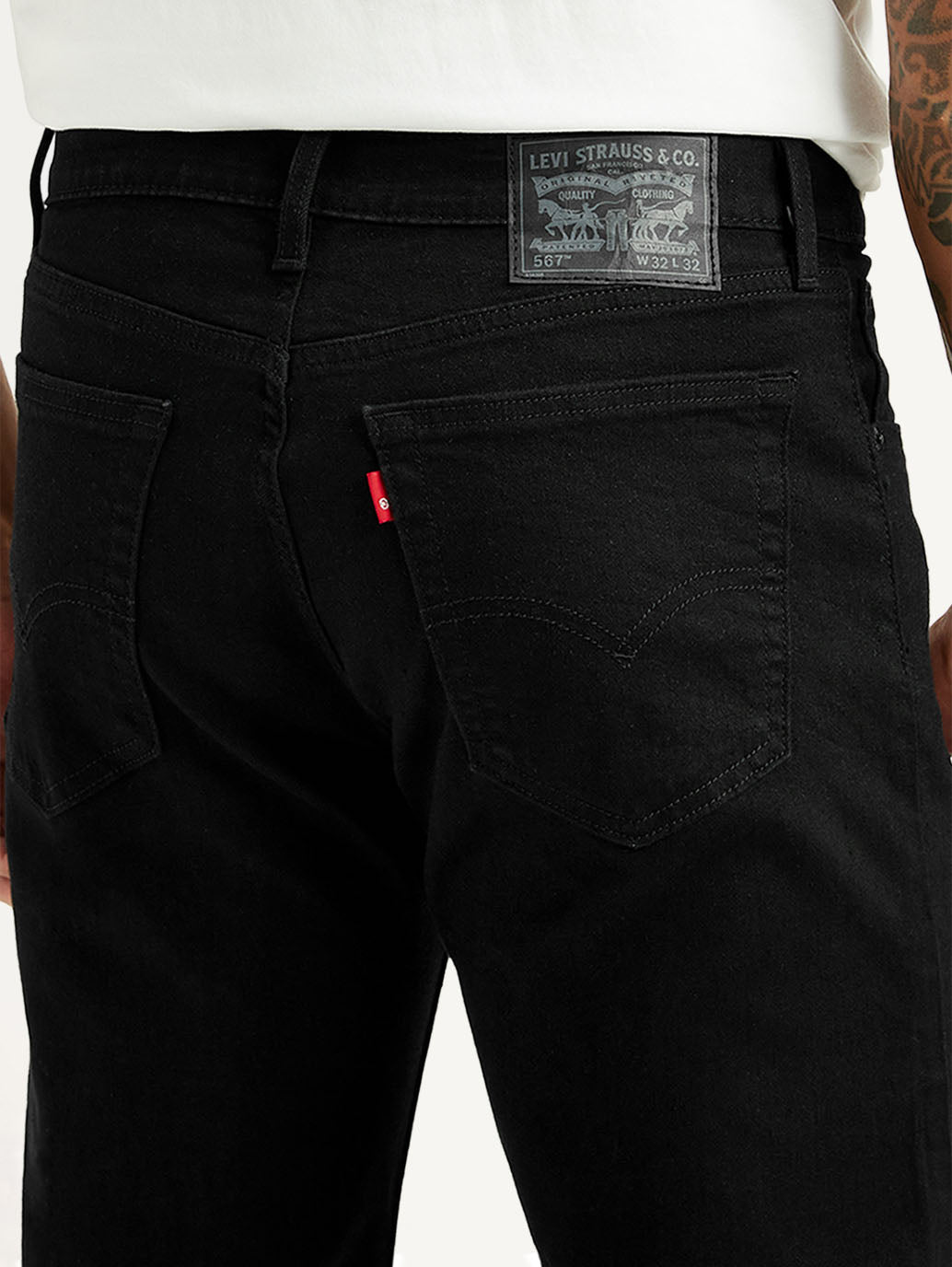 Men's 567 Black Bootcut Fit Mid Rise Kooltex Jeans