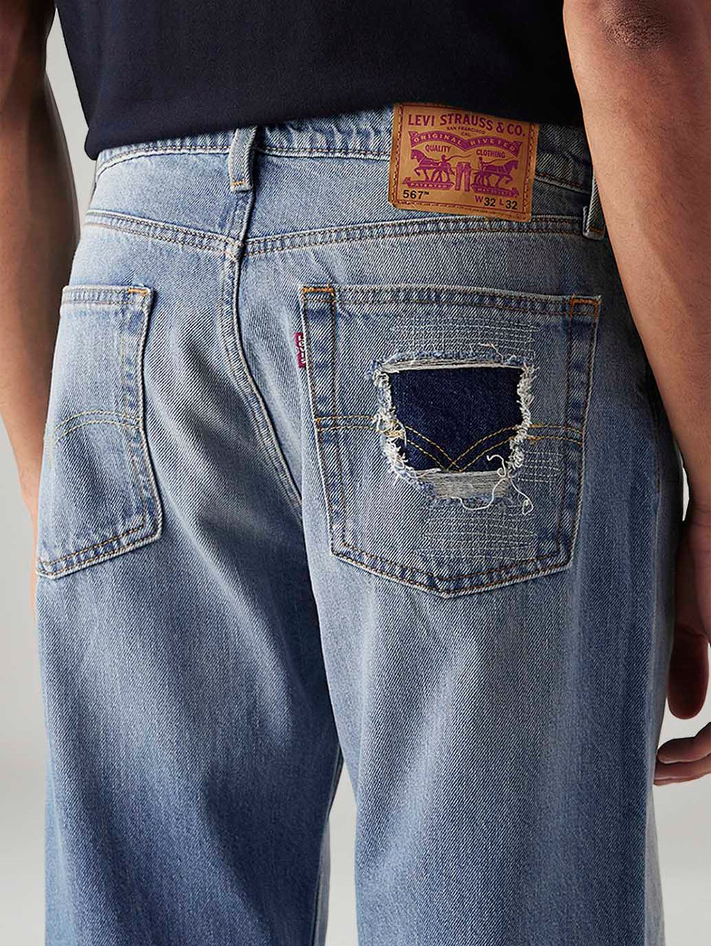 Men's 567 Light Blue Bootcut Mid Rise Jeans
