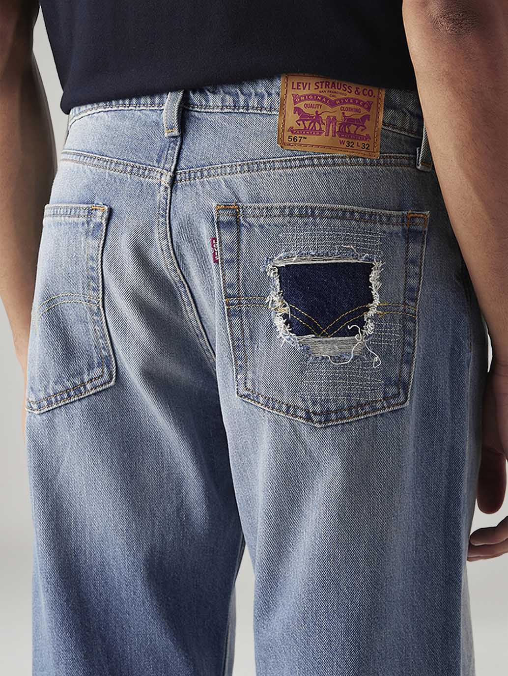 Men's 567 Light Blue Bootcut Mid Rise Jeans