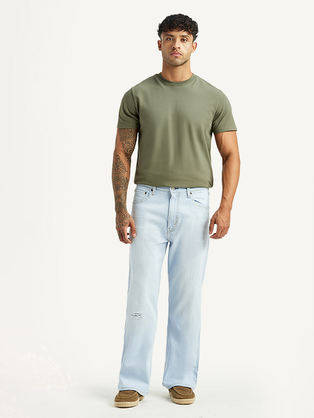 Men's 567 Light Blue Bootcut Mid Rise Jeans