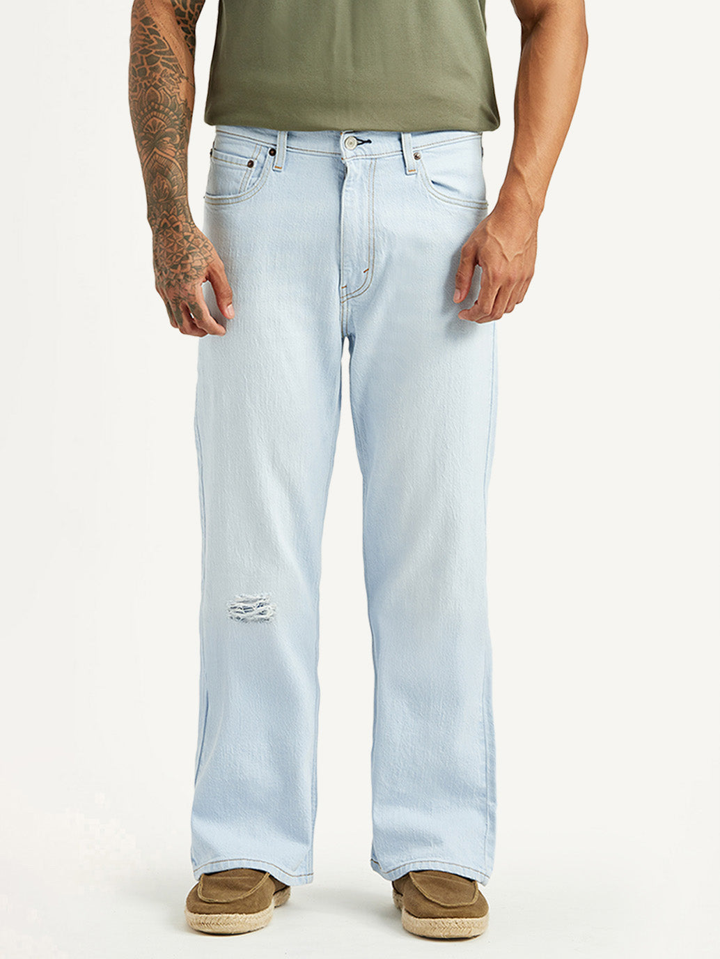 Men's 567 Light Blue Bootcut Mid Rise Jeans
