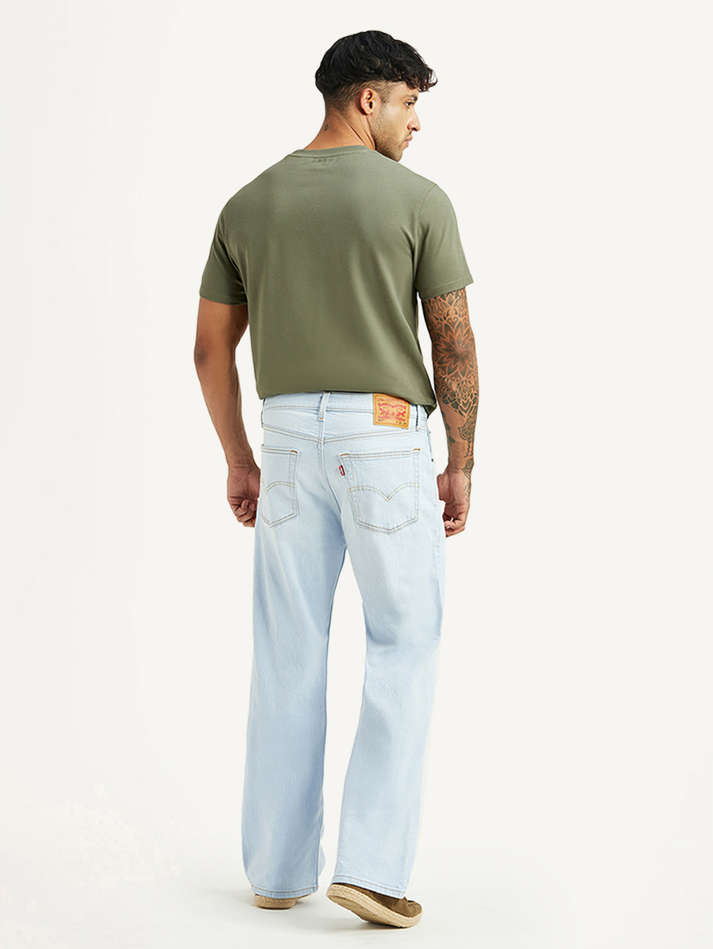 Men's 567 Light Blue Bootcut Mid Rise Jeans