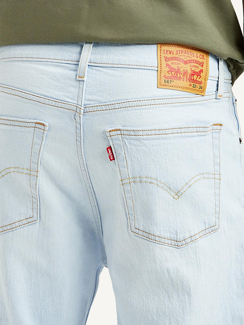 Men's 567 Light Blue Bootcut Mid Rise Jeans