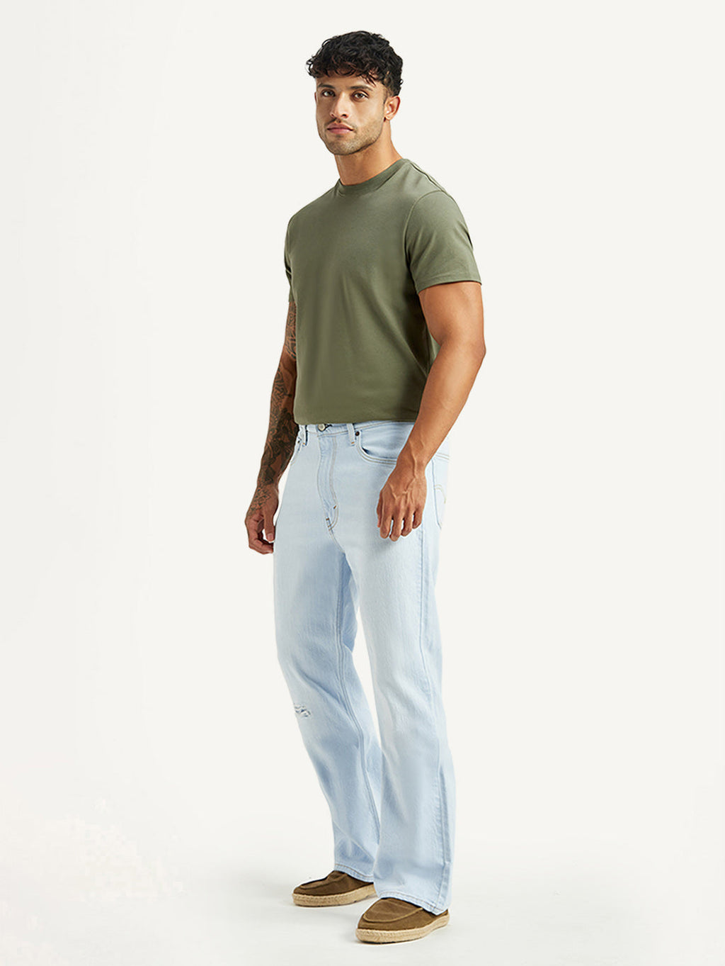 Men's 567 Light Blue Bootcut Mid Rise Jeans