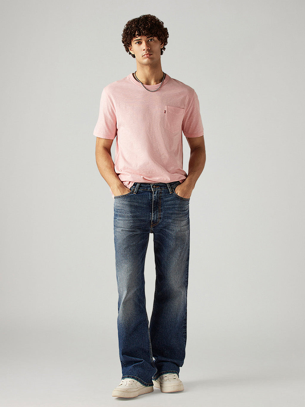 Men's 567 Blue Bootcut Fit Mid Rise Jeans