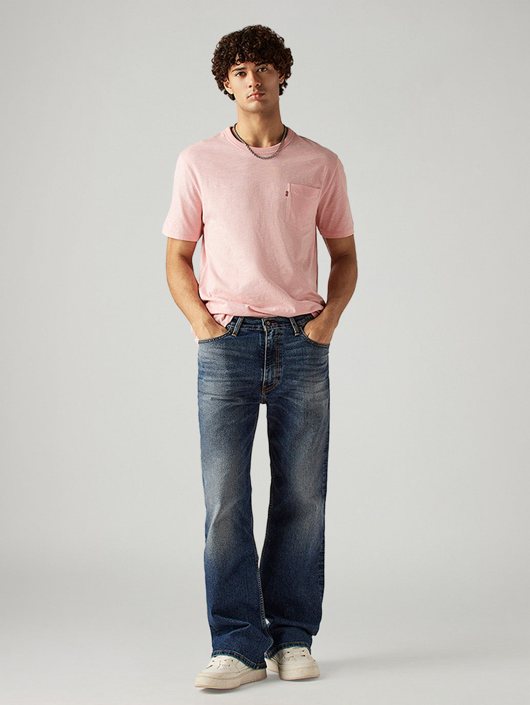 Men's 567 Blue Bootcut Fit Mid Rise Jeans
