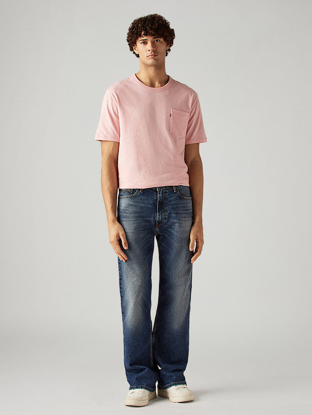 Men's 567 Blue Bootcut Fit Mid Rise Jeans
