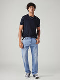 Men's 555 Light Blue Relaxed Straight Fit Mid Rise Commuter Jeans
