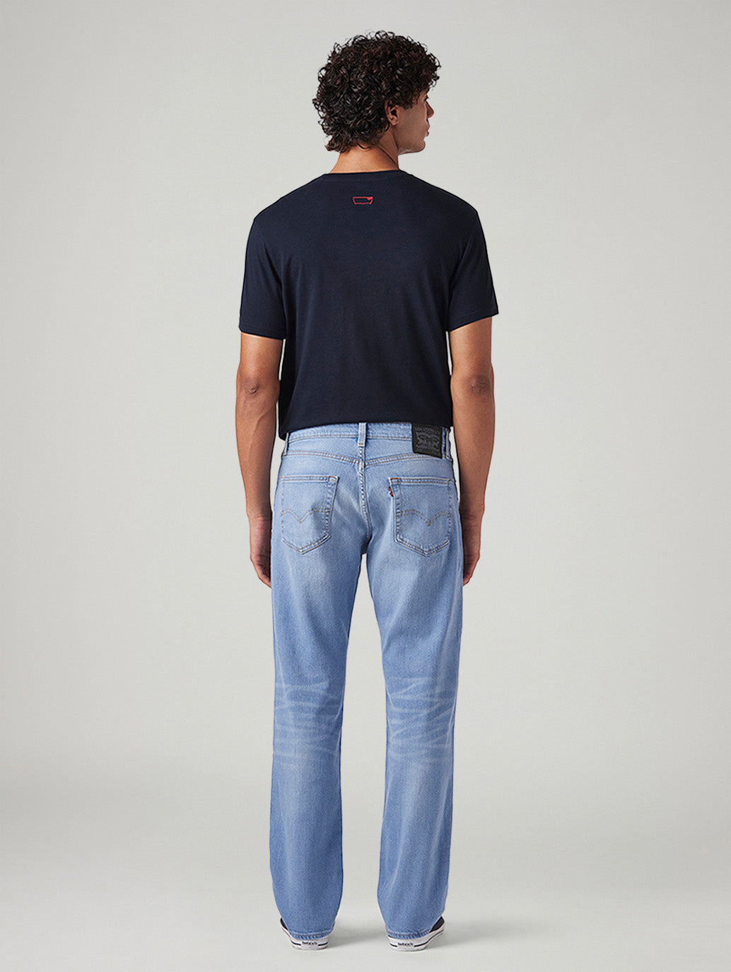 Men's 555 Light Blue Relaxed Straight Fit Mid Rise Commuter Jeans