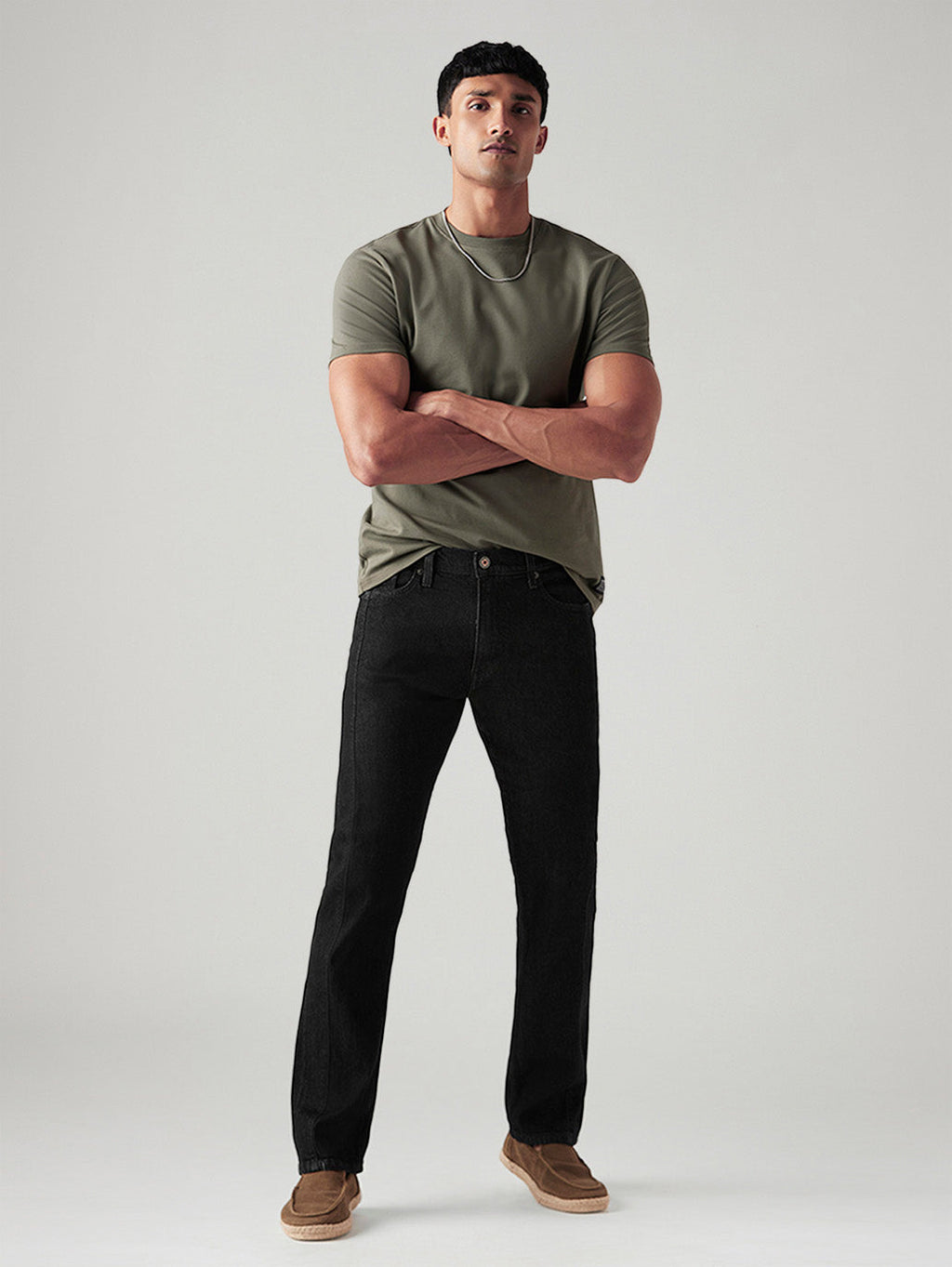 Men's 513 Black Slim Straight Fit Mid Rise Jeans