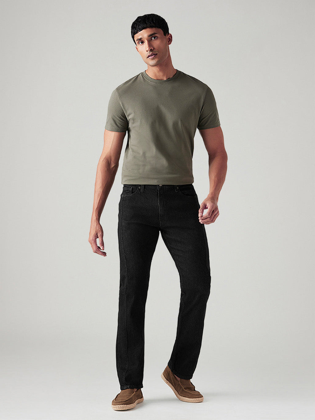Men's 513 Black Slim Straight Fit Mid Rise Jeans