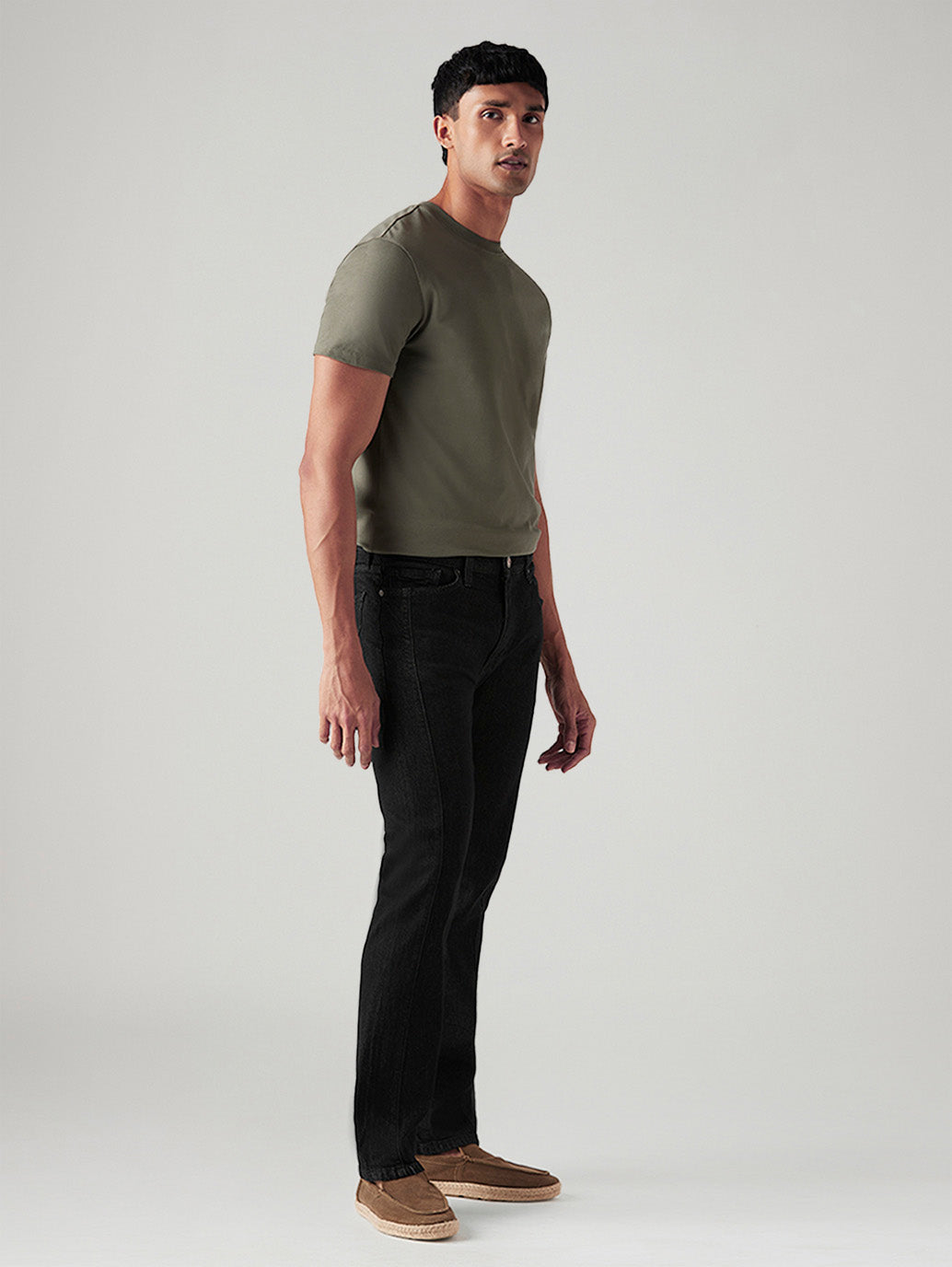Men's 513 Black Slim Straight Fit Mid Rise Jeans