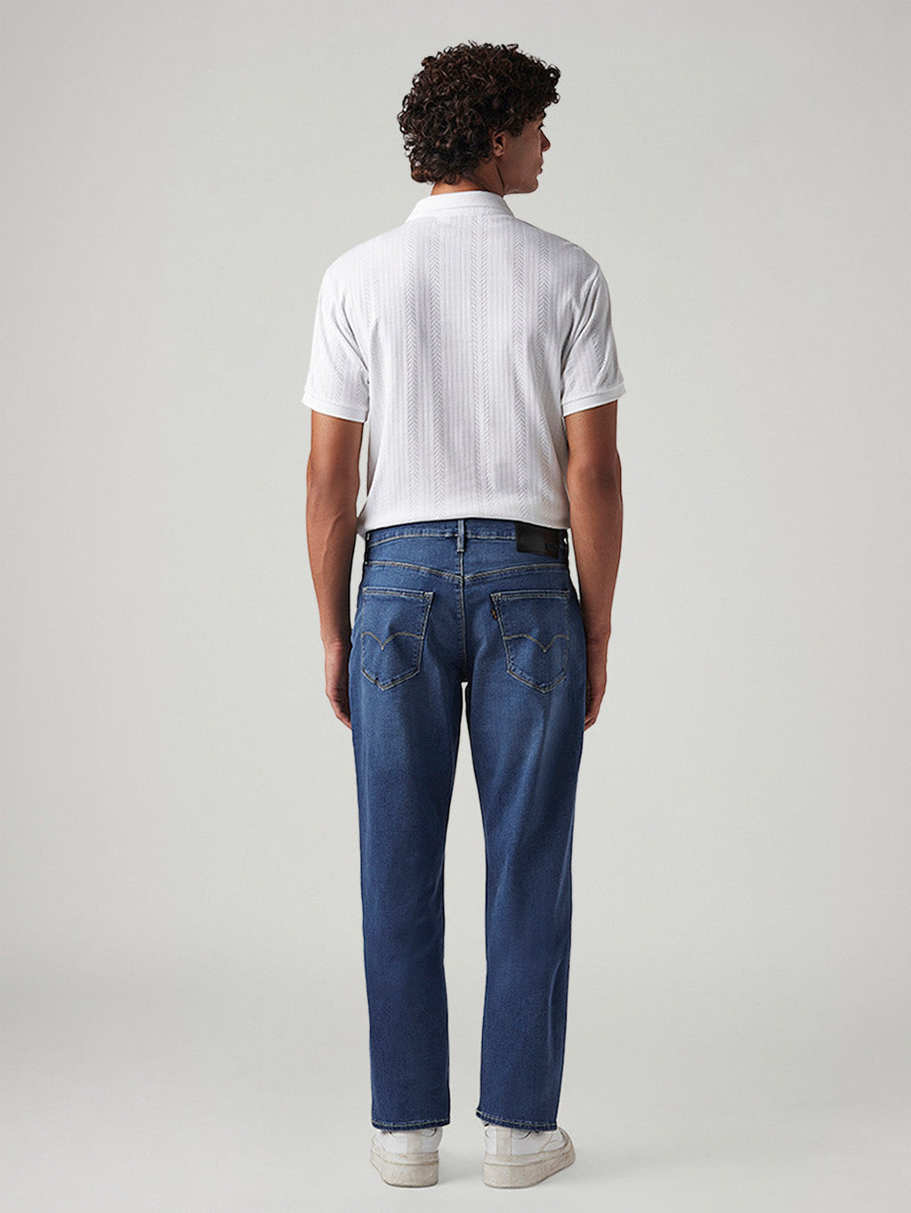 Men's 541 Blue Athletic Tapered Fit Mid Rise Redloop Jeans