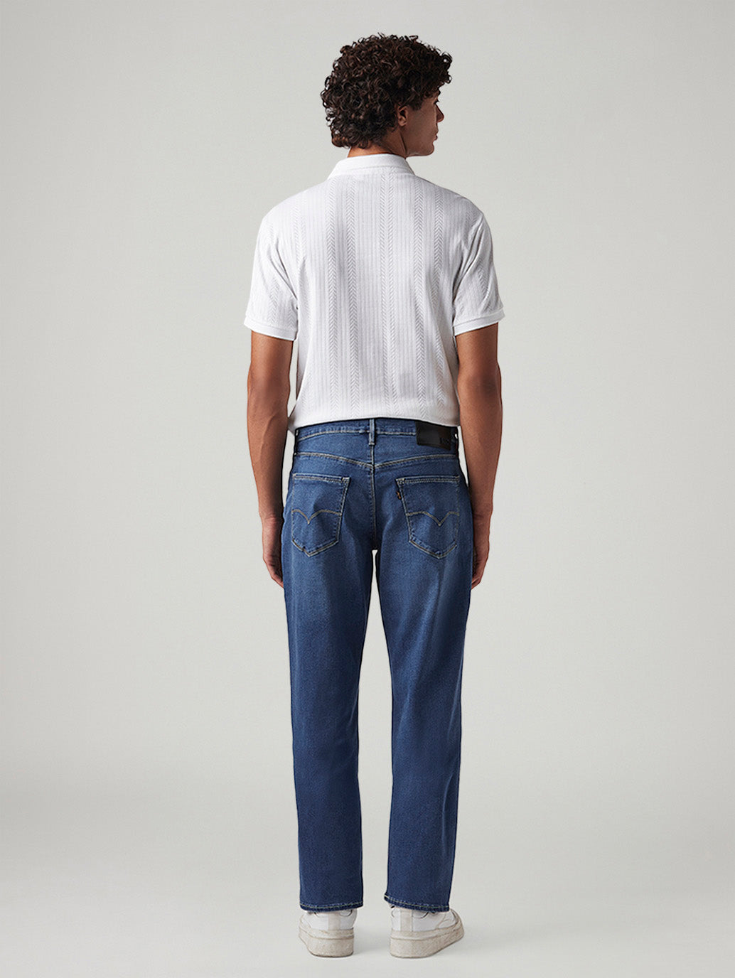 Men's 541 Blue Athletic Tapered Fit Mid Rise Redloop Jeans