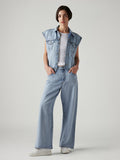 Women's Cinch Ribcage Wide Leg Fit High Rise Jeans