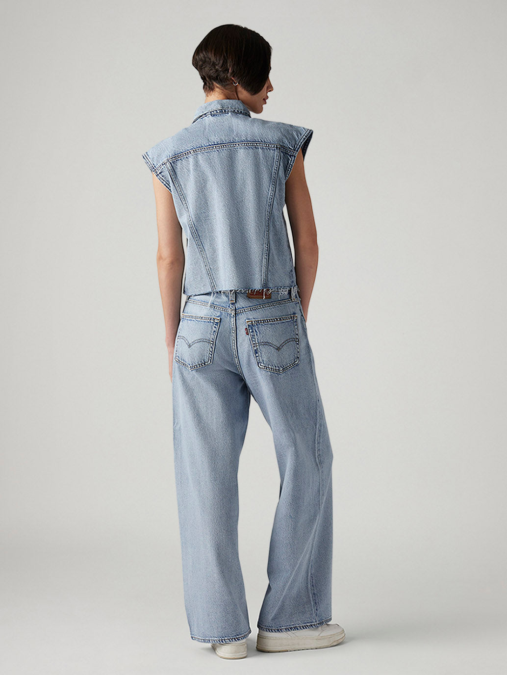 Women's Cinch Ribcage Wide Leg Fit High Rise Jeans