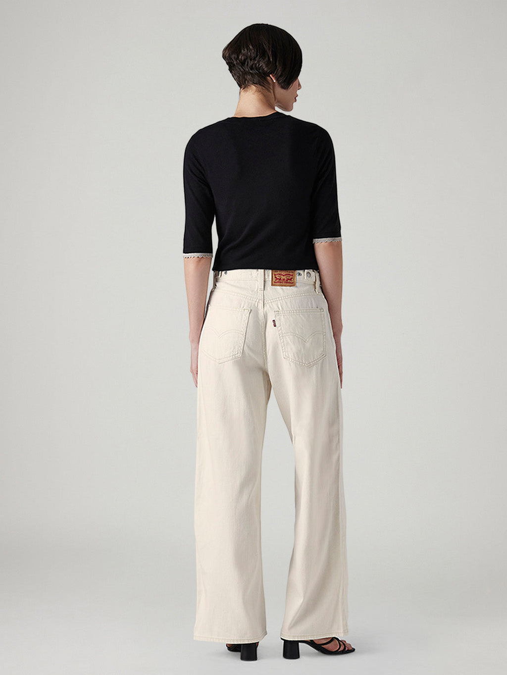 Women's Cinch Cream Wide Leg Fit High Rise Jeans