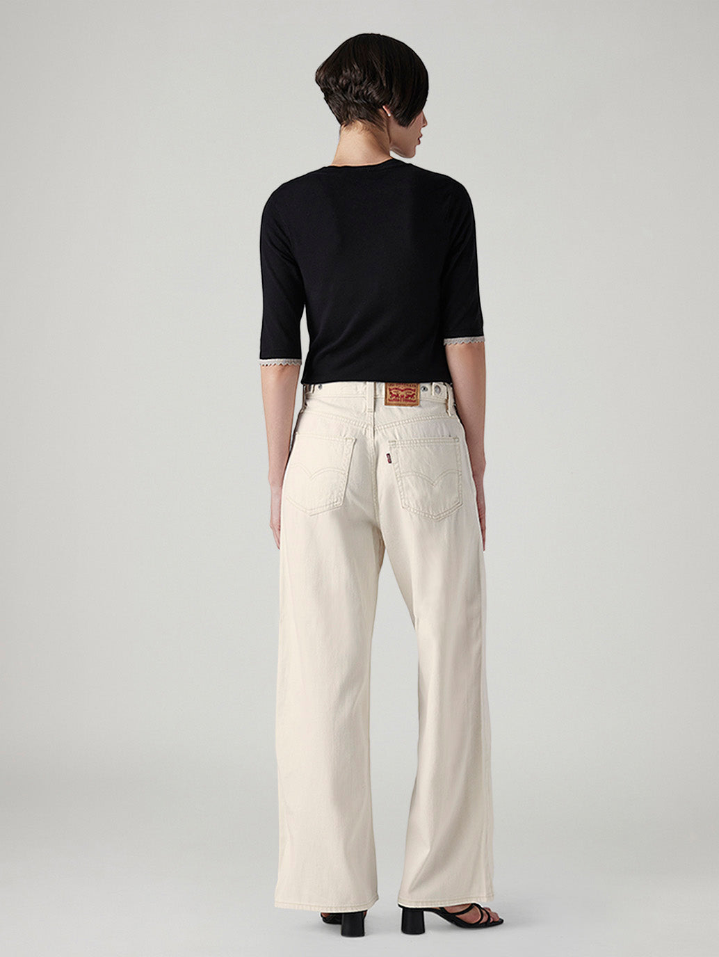 Women's Cinch Cream Wide Leg Fit High Rise Jeans