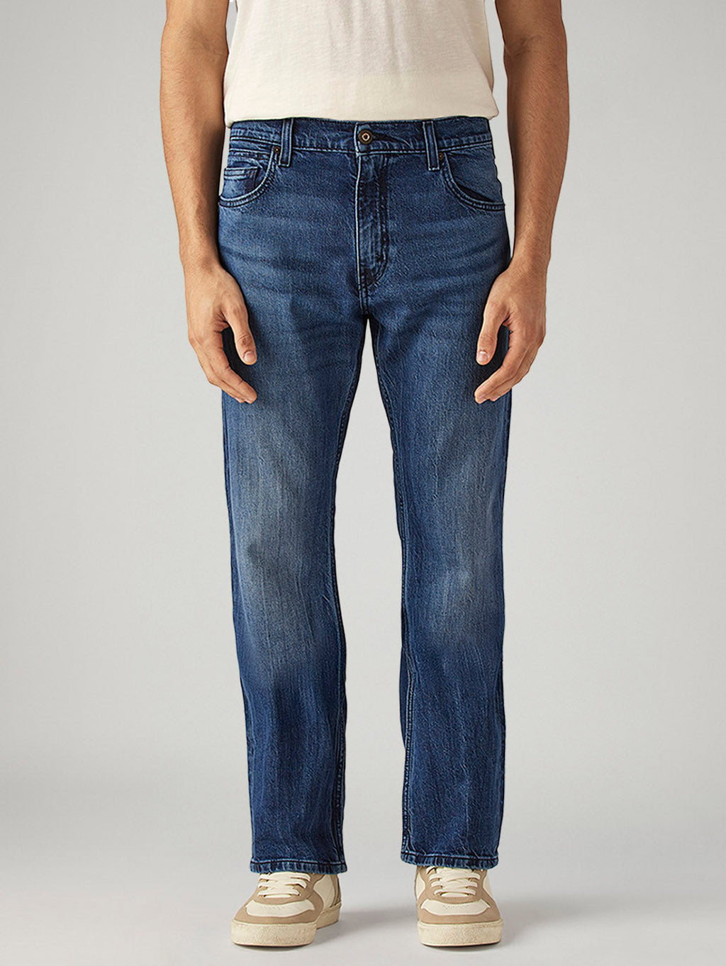 Men's 517 Blue Bootcut Fit Mid Rise Hyper Stretch Jeans