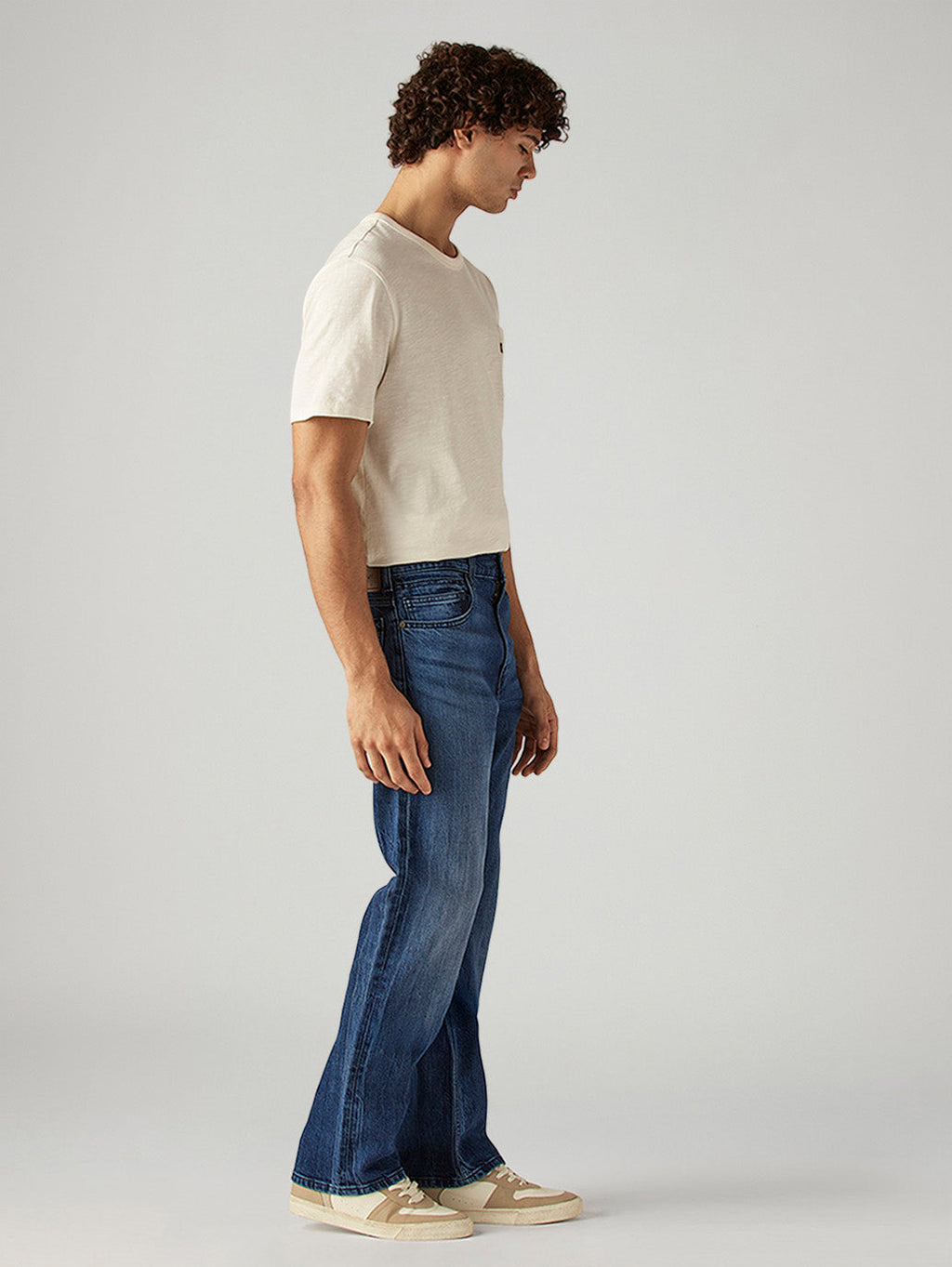 Men's 517 Blue Bootcut Fit Mid Rise Hyper Stretch Jeans