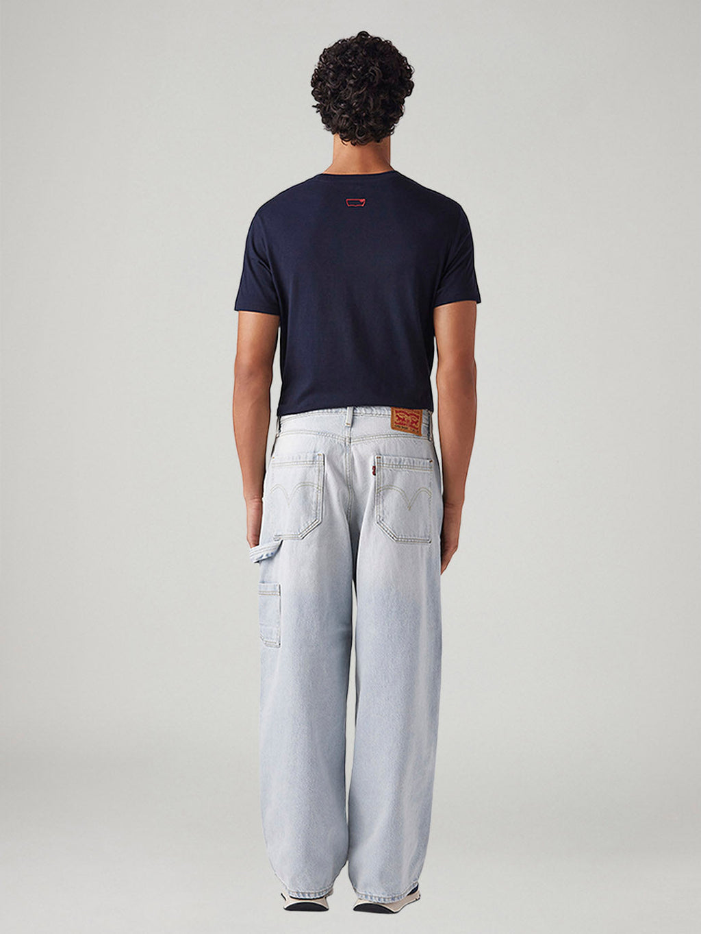 Men's Light Blue Extra Baggy Loose Fit Mid Rise Jeans
