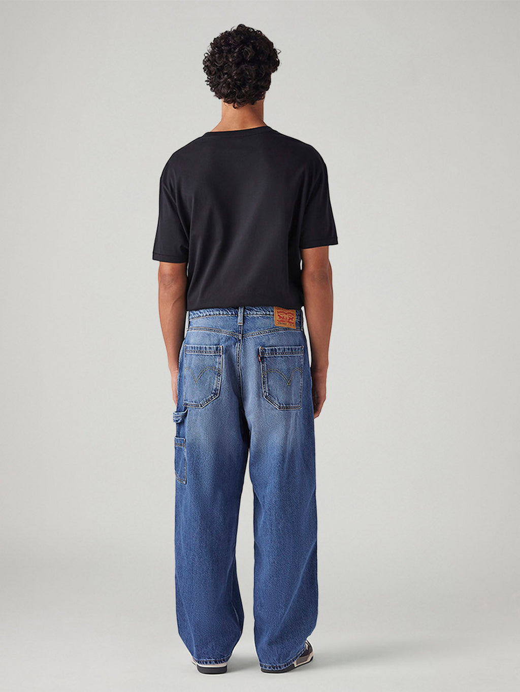 Men's Blue Extra Baggy Loose Fit Mid Rise Jeans