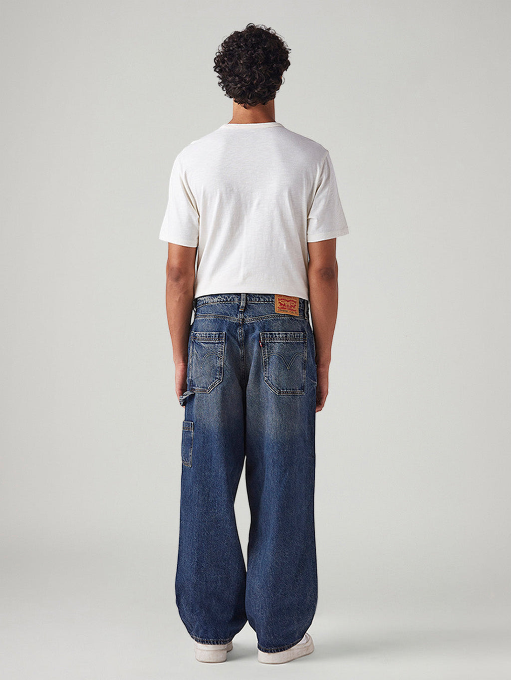 Men's Blue Extra Baggy Loose Fit Mid Rise Jeans