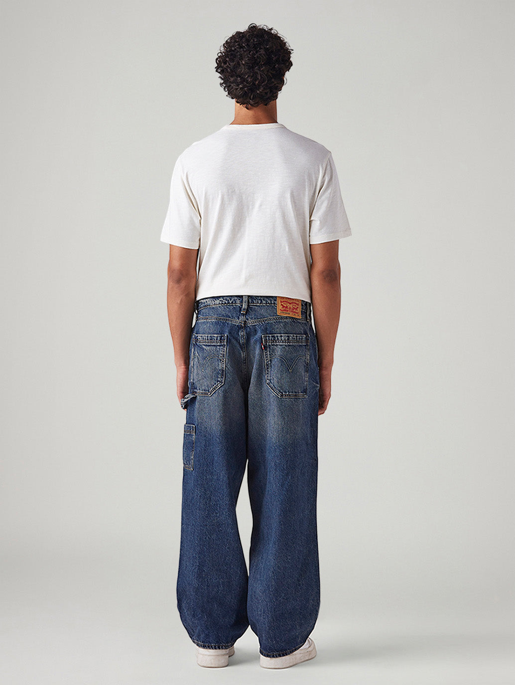 Men's Blue Extra Baggy Loose Fit Mid Rise Jeans
