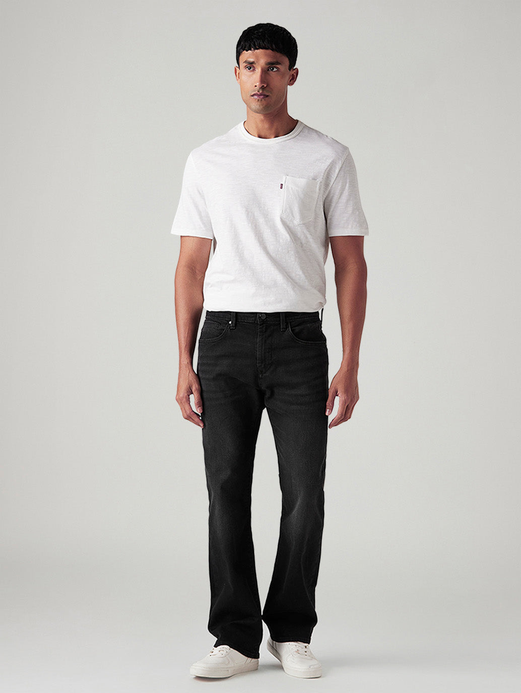Men's 527 Black Bootcut Fit Mid Rise Redloop Jeans
