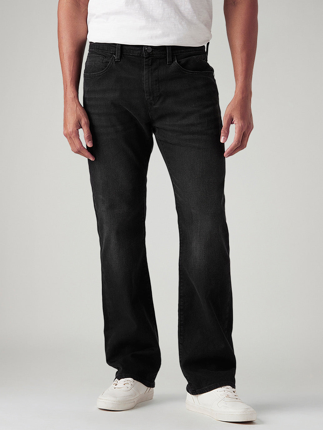 Men's 527 Black Bootcut Fit Mid Rise Redloop Jeans