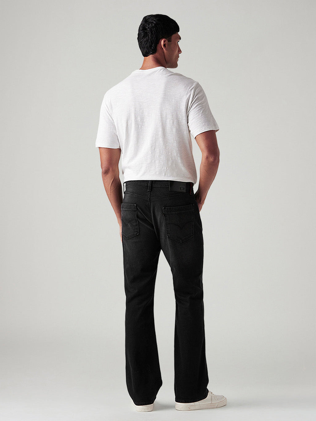 Men's 527 Black Bootcut Fit Mid Rise Redloop Jeans