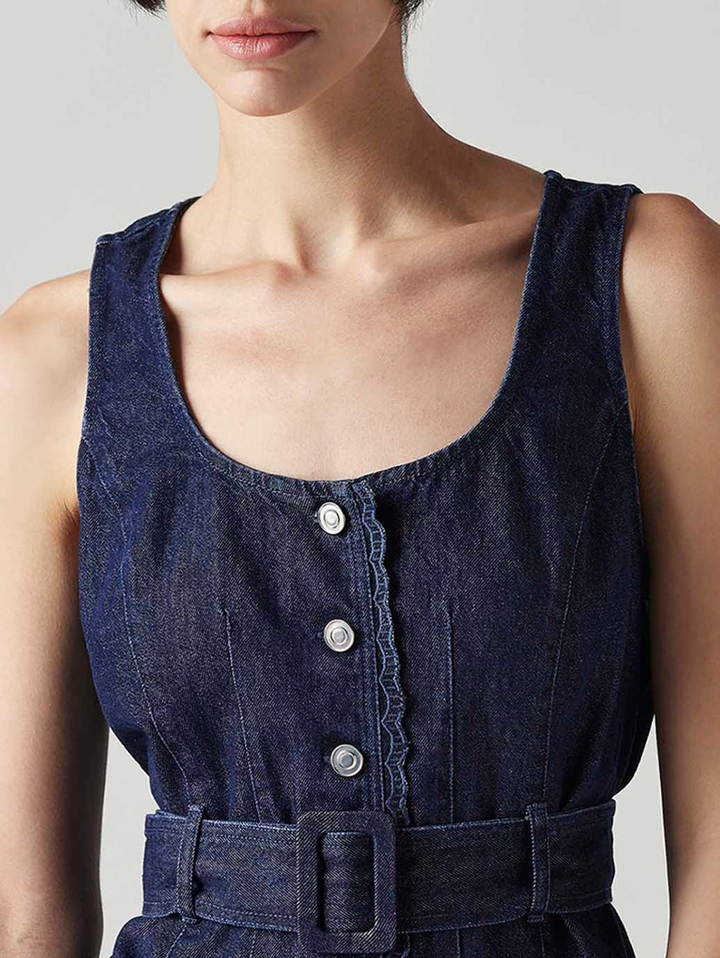 Women's Solid Slim Fit Denim Top