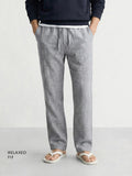 Men's Black Relaxed Fit Solid Casual Trousers