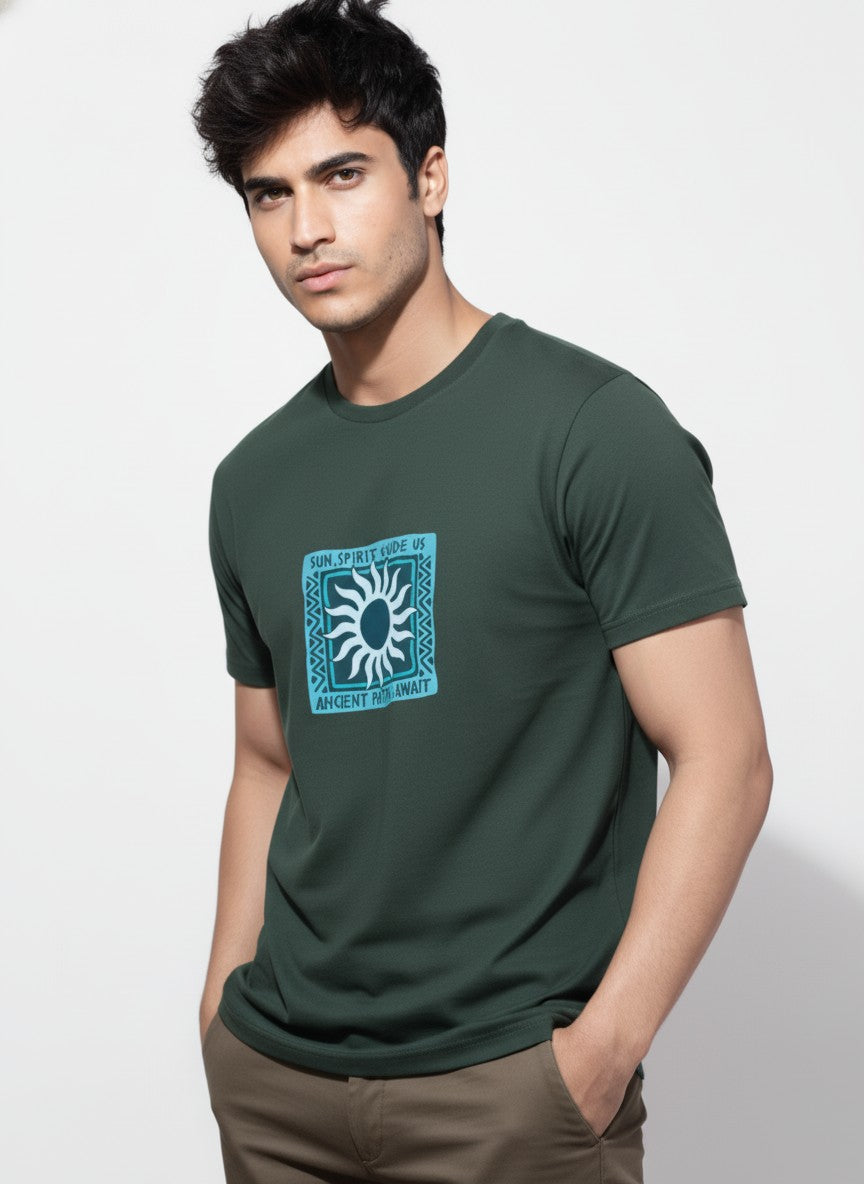 Men Cotton Tribal T-Shirt