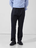Men's Dark Grey Regular Fit Checkered Formal Trouser