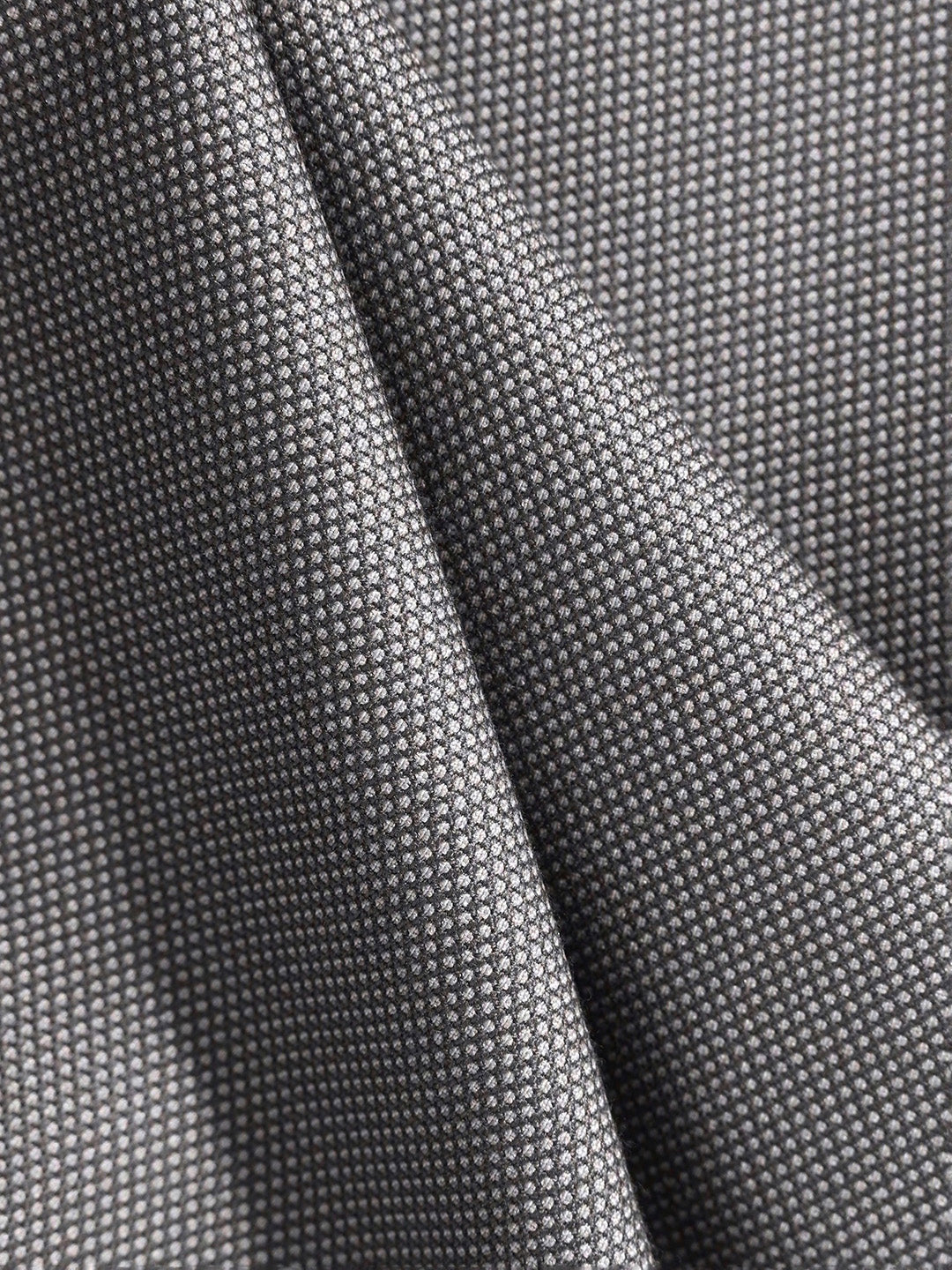Men's Grey Regular Fit Solid Formal Trouser