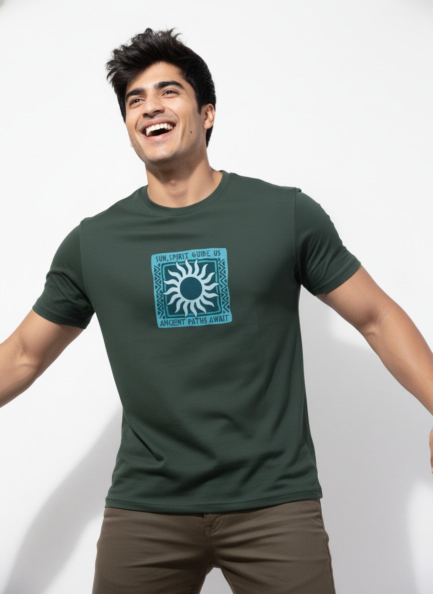 Men Cotton Tribal T-Shirt