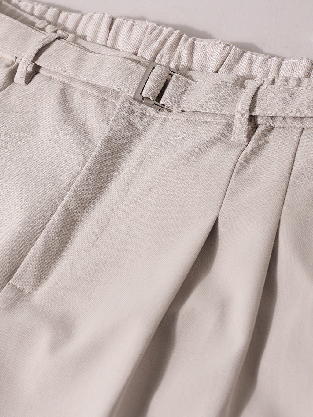 Men's White Relaxed Fit Textured Utility Trousers