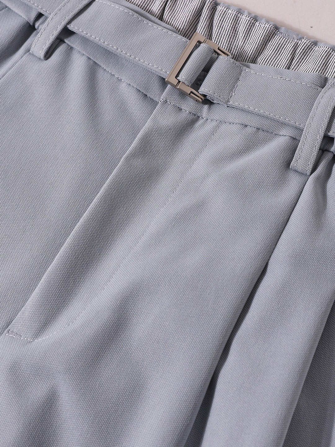 Men's Blue Relaxed Fit Utility Textured Trousers