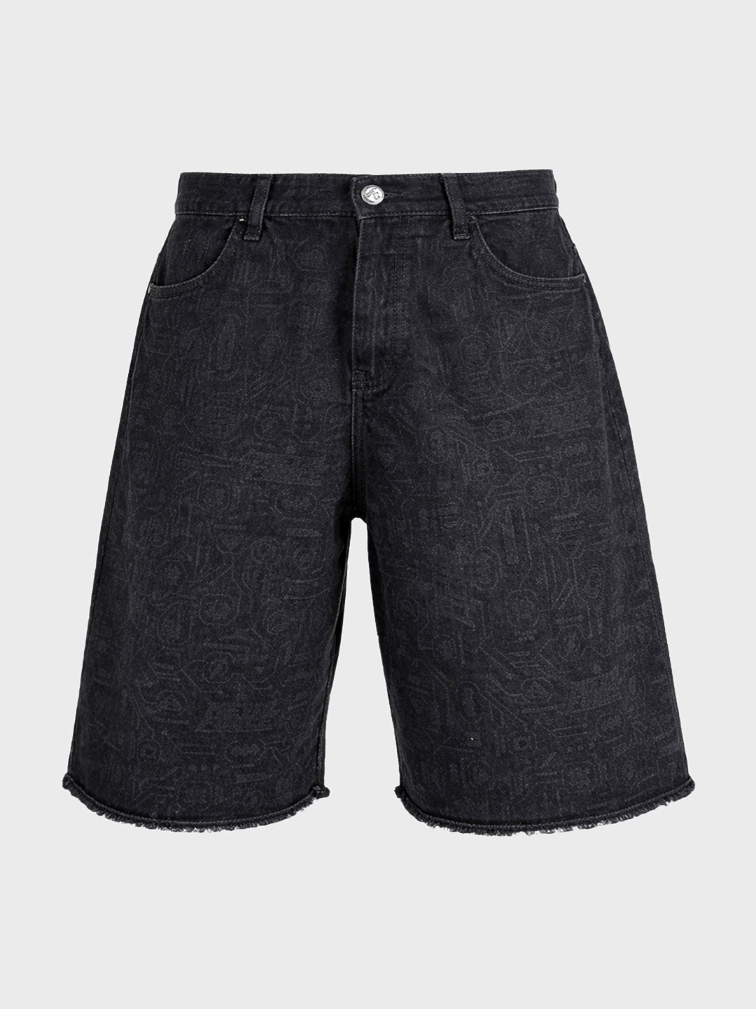 Men's Black Relaxed Fit  Tom And Jerry Character Shorts