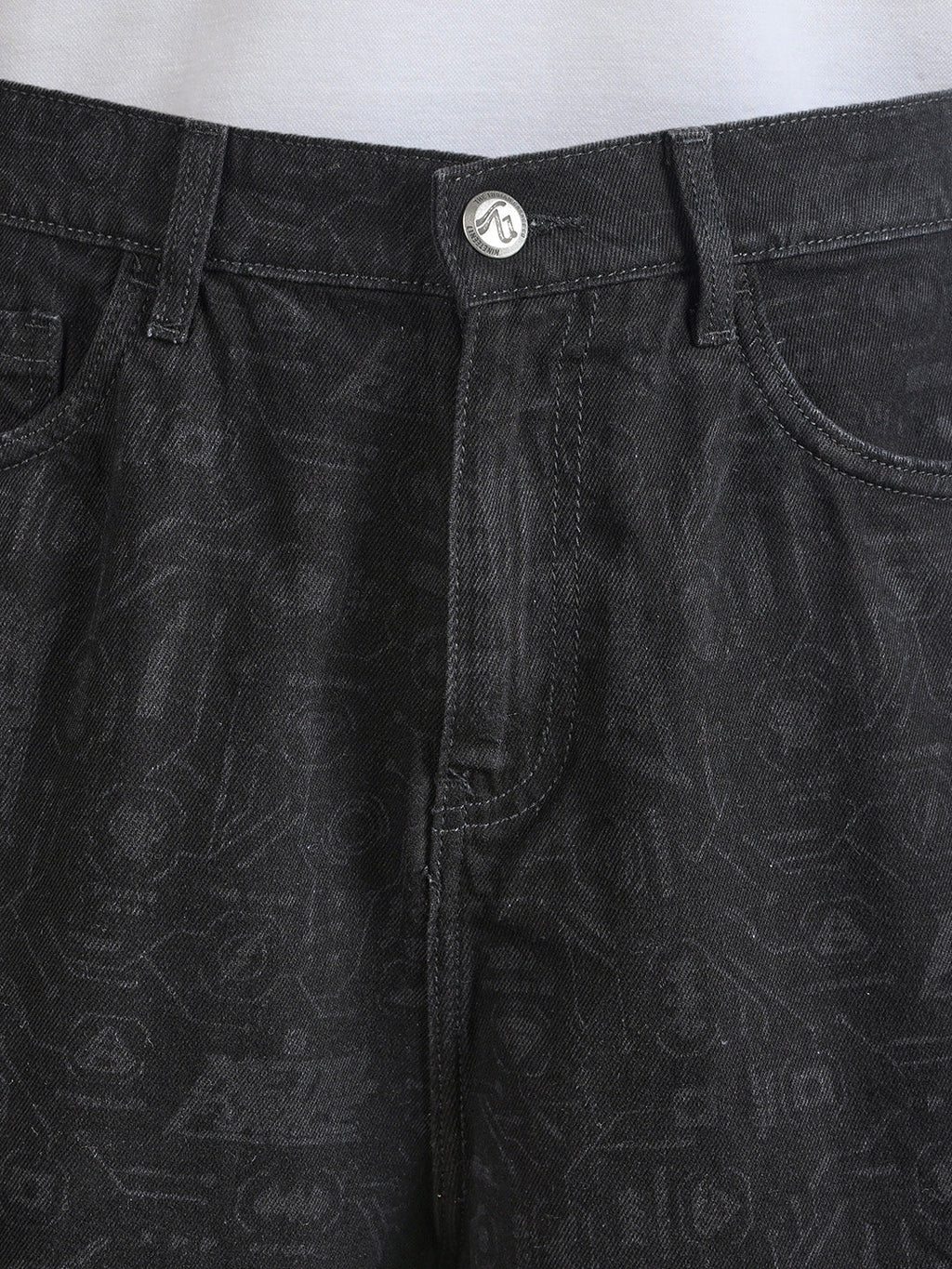 Men's Black Relaxed Fit  Tom And Jerry Character Shorts