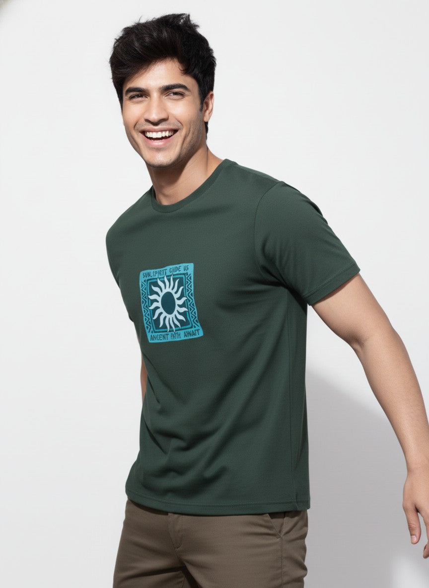 Men Cotton Tribal T-Shirt