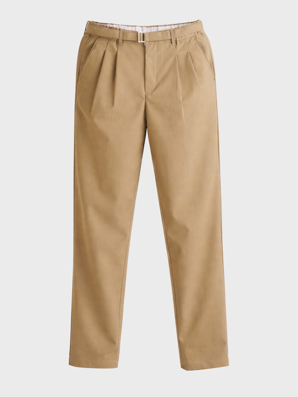 Men's Khaki Relaxed Fit Solid Utility Trousers