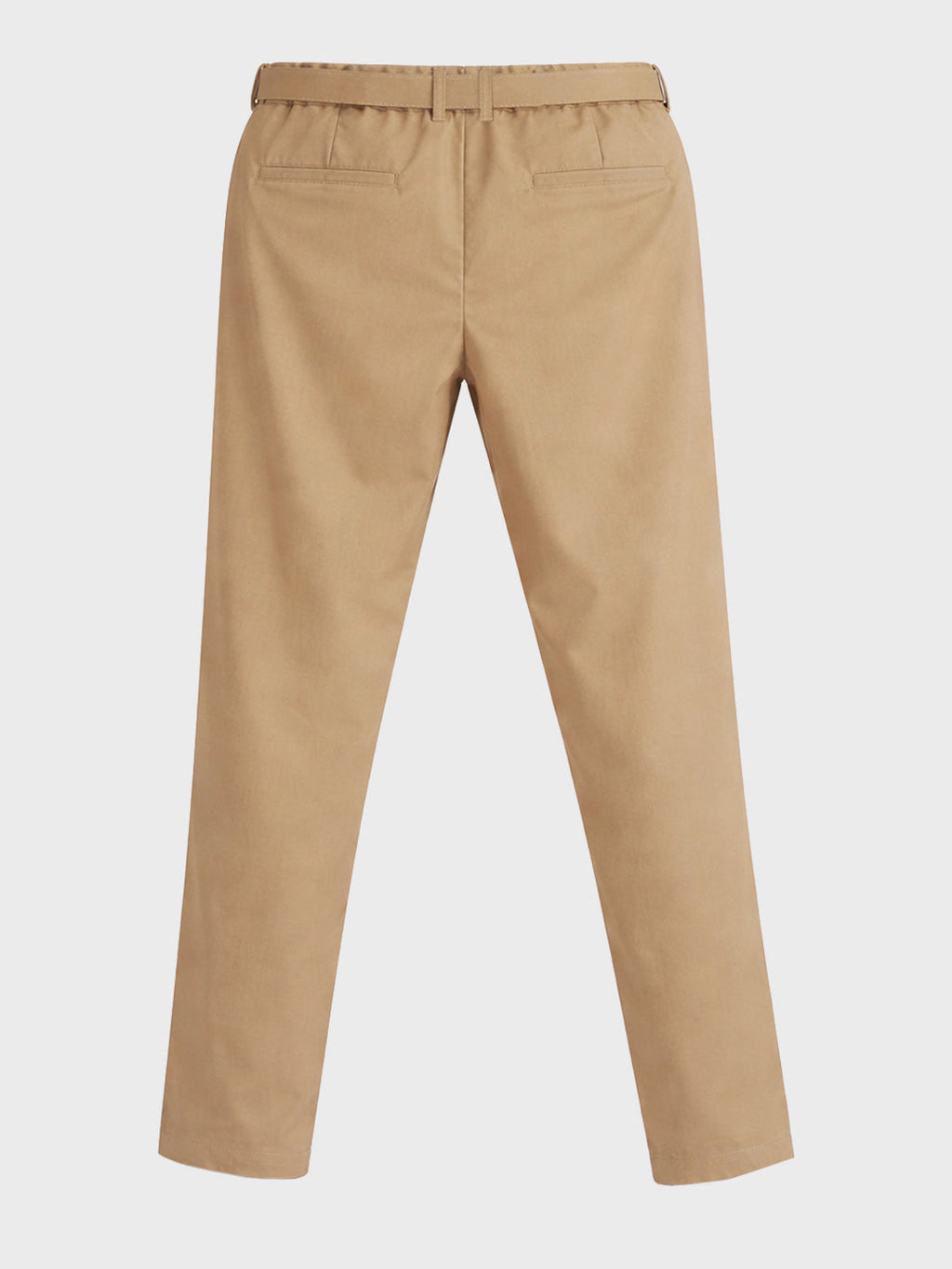 Men's Khaki Relaxed Fit Solid Utility Trousers