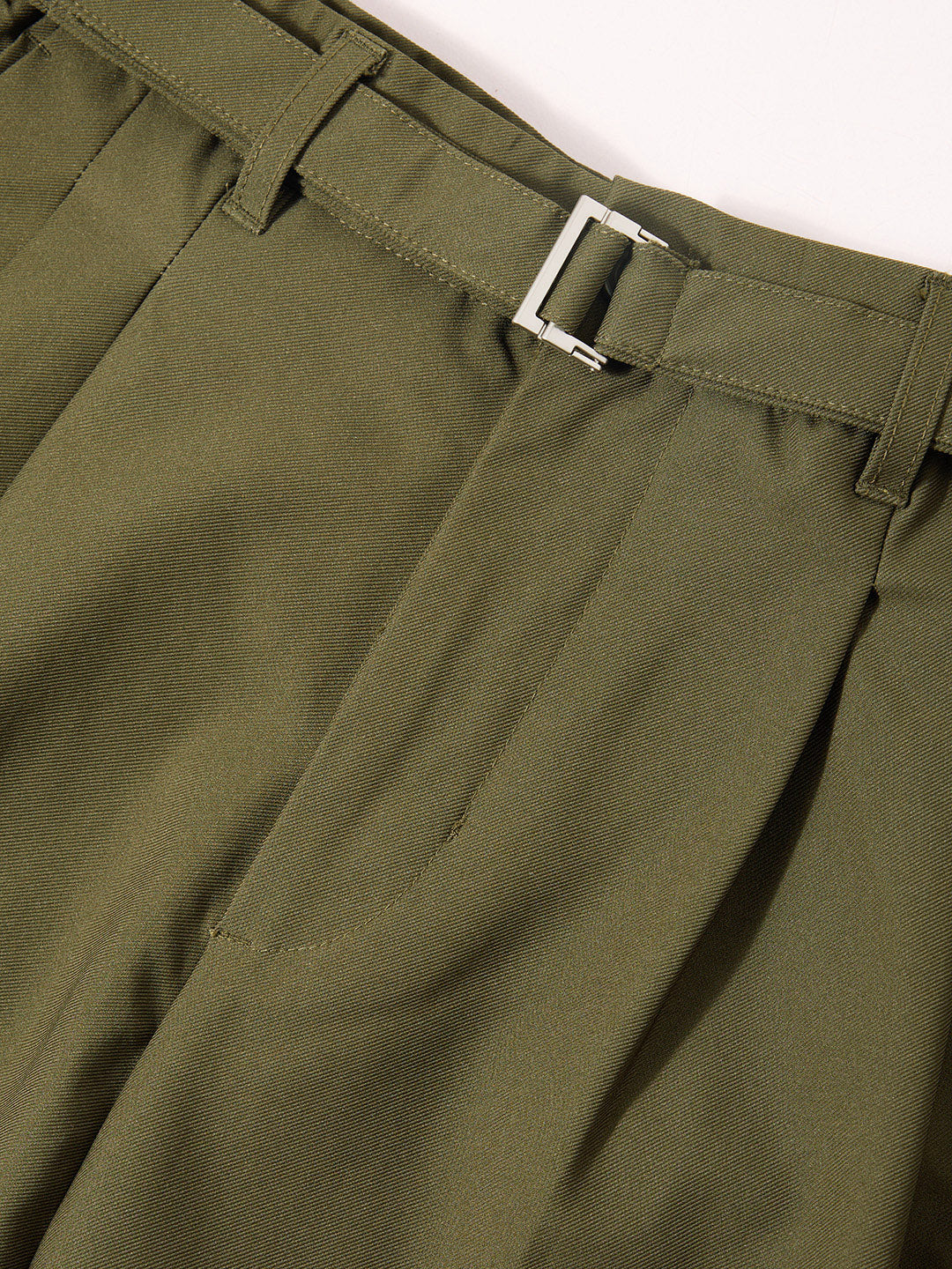 Men's Green Relaxed Fit Solid Utility Trousers
